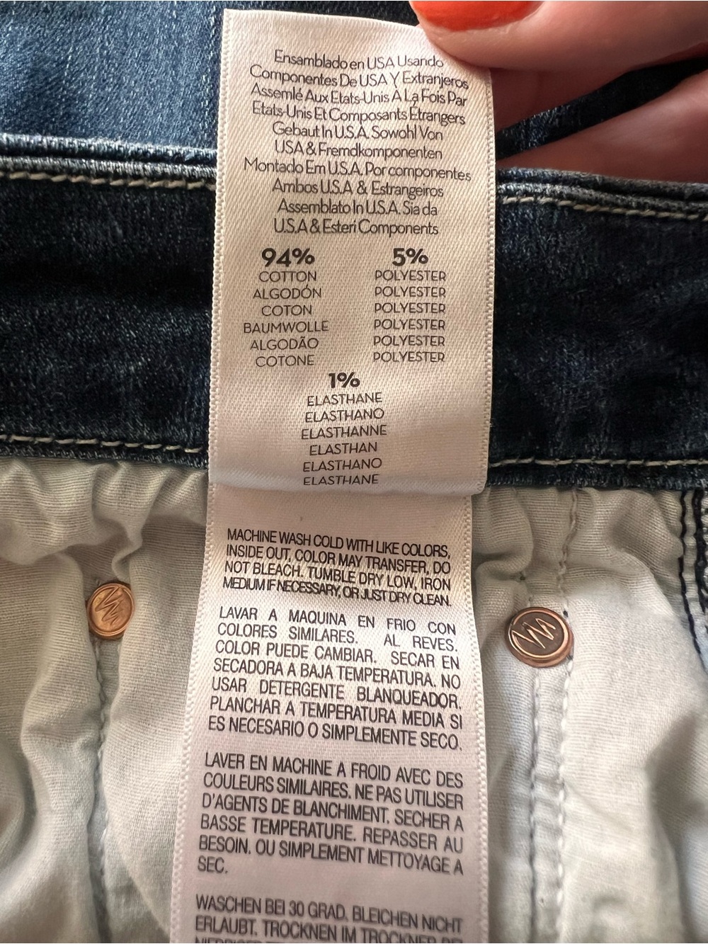 MOTHER High Waisted Looker Jeans Teaming Up Dark Wash Stretch Denim - Size 31 - Picture 8 of 8